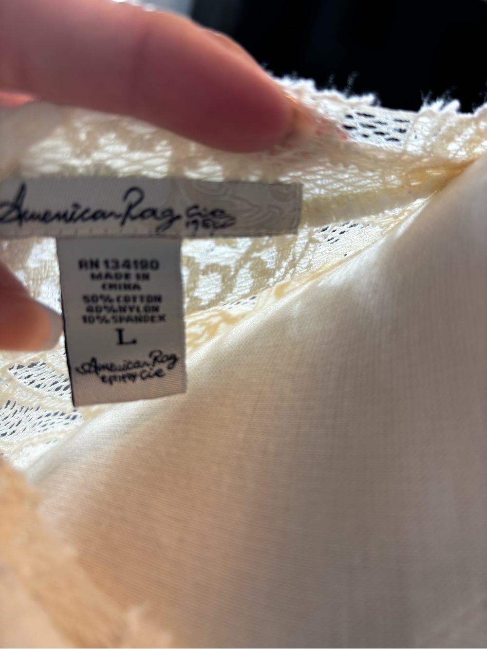 American Rag Cream Lace Button-Front Cardigan - Picture 5 of 5